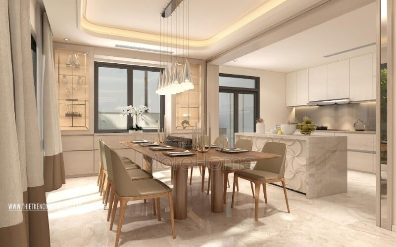 Thiết kế nội thất phòng ăn đẹp hiện đại